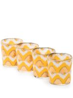 Les-Ottomans verre à imprimé Ikat - Jaune