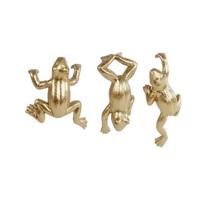 CosyDecor Beeld kikker polystone 6,5x8cm goud