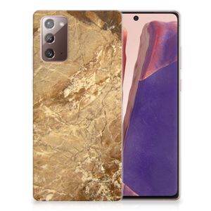 Samsung Note 20 TPU Siliconen Hoesje Marmer Creme