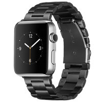 Bandje geschikt voor Apple Watch 38/40MM - Geschikt voor Series 1/2/3/4/5/6/7/8/9/SE - Maat One Size - Horlogebandje - Metaal - Zwart