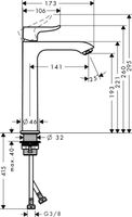 Hansgrohe Metris Wastafelkraan Highriser 20 Cm. Zonder Waste Chroom - thumbnail