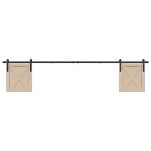 VidaXL Ophangset voor schuifdeur 244 cm koolstofstaal