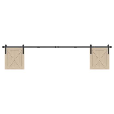 VidaXL Ophangset voor schuifdeur 244 cm koolstofstaal