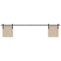 VidaXL Ophangset voor schuifdeur 244 cm koolstofstaal