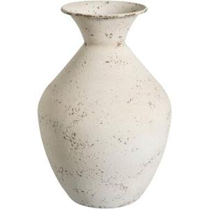 Vaas Ostia - off-white - metaal - 16,5xØ12,8 cm - Leen Bakker