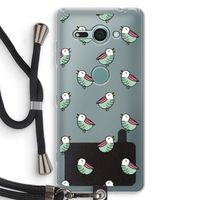 Vogeltjes: Sony Xperia XZ2 Compact Transparant Hoesje met koord