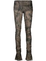 Blumarine pantalon droit à taille basse - Marron