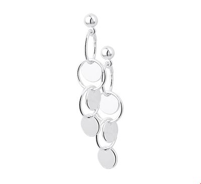 TFT Oorhangers Zilver Glanzend 37 mm x 10 mm