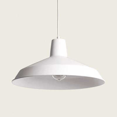 Industriele hanglamp geel met E27 fitting &apos;Abigail&apos;-Wit 40 cm