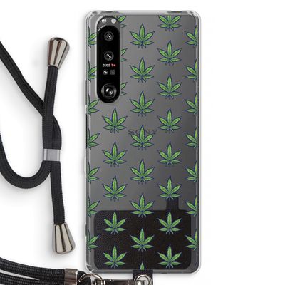 Weed: Sony Xperia 1 III Transparant Hoesje met koord