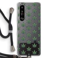 Weed: Sony Xperia 1 III Transparant Hoesje met koord