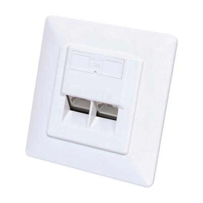 Cat6 dubbele inbouwdoos - Netwerkaansluiting