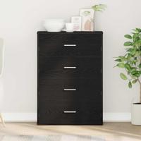 Dressoir met lade Zwart eiken 60 x 31 x 84 cm Spaanplaat Dressoir met lade Zwart eiken 60 x 31 x 84 cm Spaanplaat
