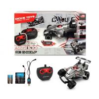 Dickie Toys rc g-wolf raceauto + licht zilver/zwart