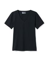 HEMA Dames T-shirt Perfect Comfort Katoen Zwart (zwart)
