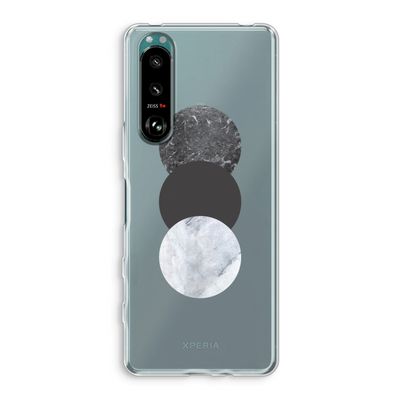 Marmeren cirkels: Sony Xperia 5 III Transparant Hoesje
