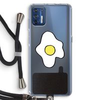 Spiegelei: Motorola Moto G9 Plus Transparant Hoesje met koord