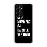 Da ziede van hier - Zwart: Samsung Galaxy S21 Ultra Transparant Hoesje