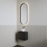 Fonteinset | BWS Leto | Mat Zwart | Waskom Glans Wit