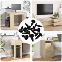 VidaXL Zelftappende nagel 16364 pcs zwart 3,5 x 12 mm ijzer