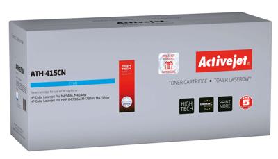 Activejet ATH-415CN Tonercartridge voor HP; Vervanging HP 415A W2031A; Supreme; 2100 pagina's; Blauw, met chip