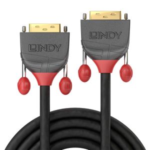 LINDY 36243 DVI-kabel DVI Aansluitkabel DVI-D 18+1-polige stekker, DVI-D 18+1-polige stekker 25.00 m Zwart