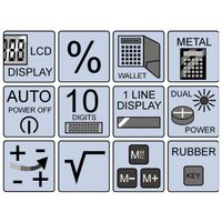 Olympia LCD 1110 Zakrekenmachine Zwart Aantal displayposities: 10 werkt op zonne-energie, werkt op batterijen (b x h x d) 70 x 10 x 117 mm - thumbnail