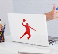 Laptop sticker basketbal speler silhouet - thumbnail
