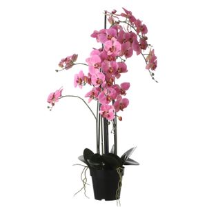 Mica Decorations Orchidee bloem kunstplant - roze - H97 x B19 cm