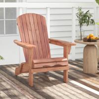 Adirondack Houten Tuinstoel Opvouwbare Buitenstoel met Armleuningen Latten Tuinstoel Hoge Rug Opvouwbare Stoel voor Keuken Terras