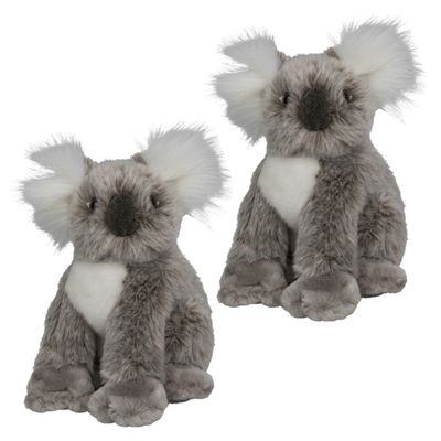 2x stuks pluche koala beer knuffel 18 cm