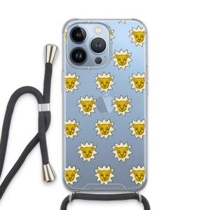 Leeuwenkoppen: iPhone 13 Pro Transparant Hoesje met koord