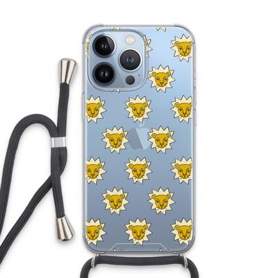 Leeuwenkoppen: iPhone 13 Pro Transparant Hoesje met koord