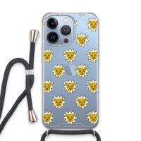 Leeuwenkoppen: iPhone 13 Pro Transparant Hoesje met koord