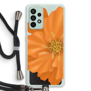 Orange Ellila flower: Samsung Galaxy A52s 5G Transparant Hoesje met koord