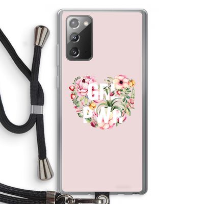 GRL PWR Flower: Samsung Galaxy Note 20 / Note 20 5G Transparant Hoesje met koord