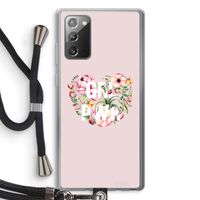 GRL PWR Flower: Samsung Galaxy Note 20 / Note 20 5G Transparant Hoesje met koord