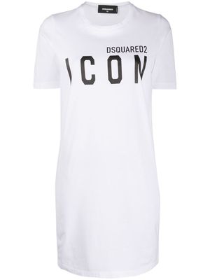 DSQUARED2 robe courte à logo imprimé - Blanc