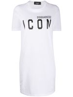 DSQUARED2 robe courte à logo imprimé - Blanc