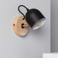 Wandlamp bedlamp 'Maderea' E27 fitting modern led lamp hout leeslamp - thumbnail