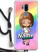 Chibi Maker vrouw: LG G7 Thinq Transparant Hoesje met koord