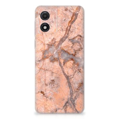 Motorola Moto E13 | TPU | Siliconen hoesje | Marmer Oranje