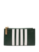 Thom Browne porte-cartes 4-Bar en cuir - Vert - thumbnail