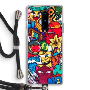 No Rules: OnePlus 8 Transparant Hoesje met koord