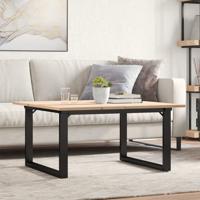 Salontafel O-frame 80x80x45 cm massief grenenhout en staal