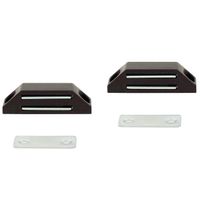 2x stuks magneetsnapper / magneetsnappers met metalen sluitplaat bruin 6 x 3,8 x 1,6 cm