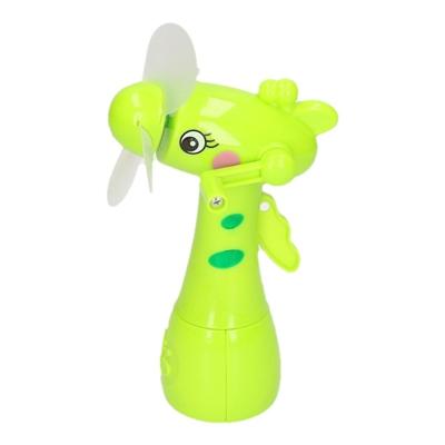 Waterspray ventilator - giraffe - groen - voor kinderen - waterverstuiver - zomerventilator - 15 cm