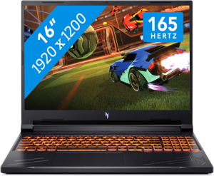 Acer Nitro V 16 ANV16-41-R554 AMD Ryzen™ 7 8845HS Laptop 40,6 cm (16") WUXGA 16 GB DDR5-SDRAM 512 GB SSD NVIDIA GeForce RTX 4060 Wi-Fi 6E (802.11ax) Windows 11 Home Zwart