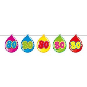 Vlaggenlijn ballonnen 80 jaar