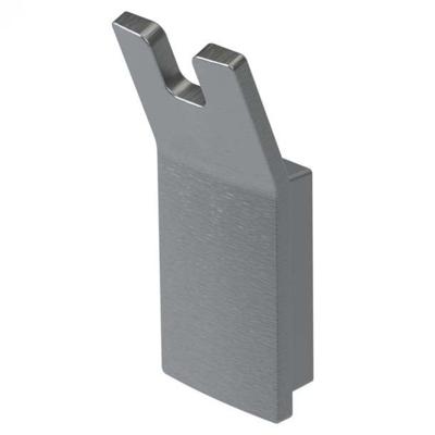 Handdoekhaak Haceka Aline | Wandmontage | Dubbel haaks | Aluminium | Vierkant | Mat grijs